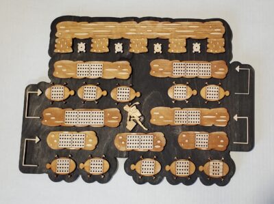 Frogger Video Game Cribbage Board