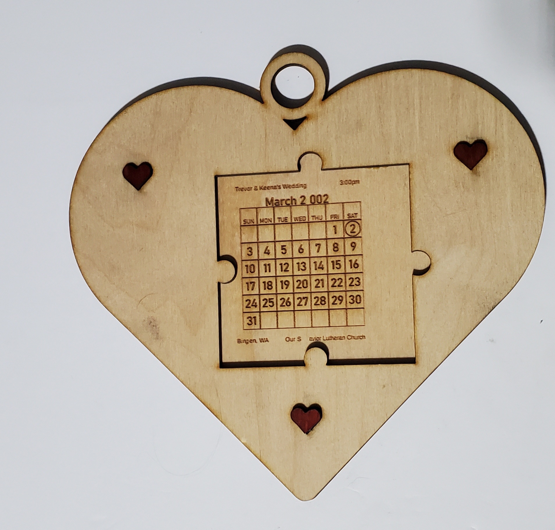 Heart Puzzle Calendar