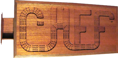 RP Initials Cribbage Board