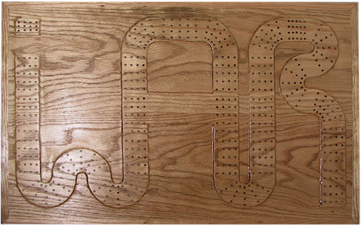 RP Initials Cribbage Board