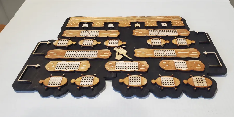 Frogger Video Game Cribbage Board