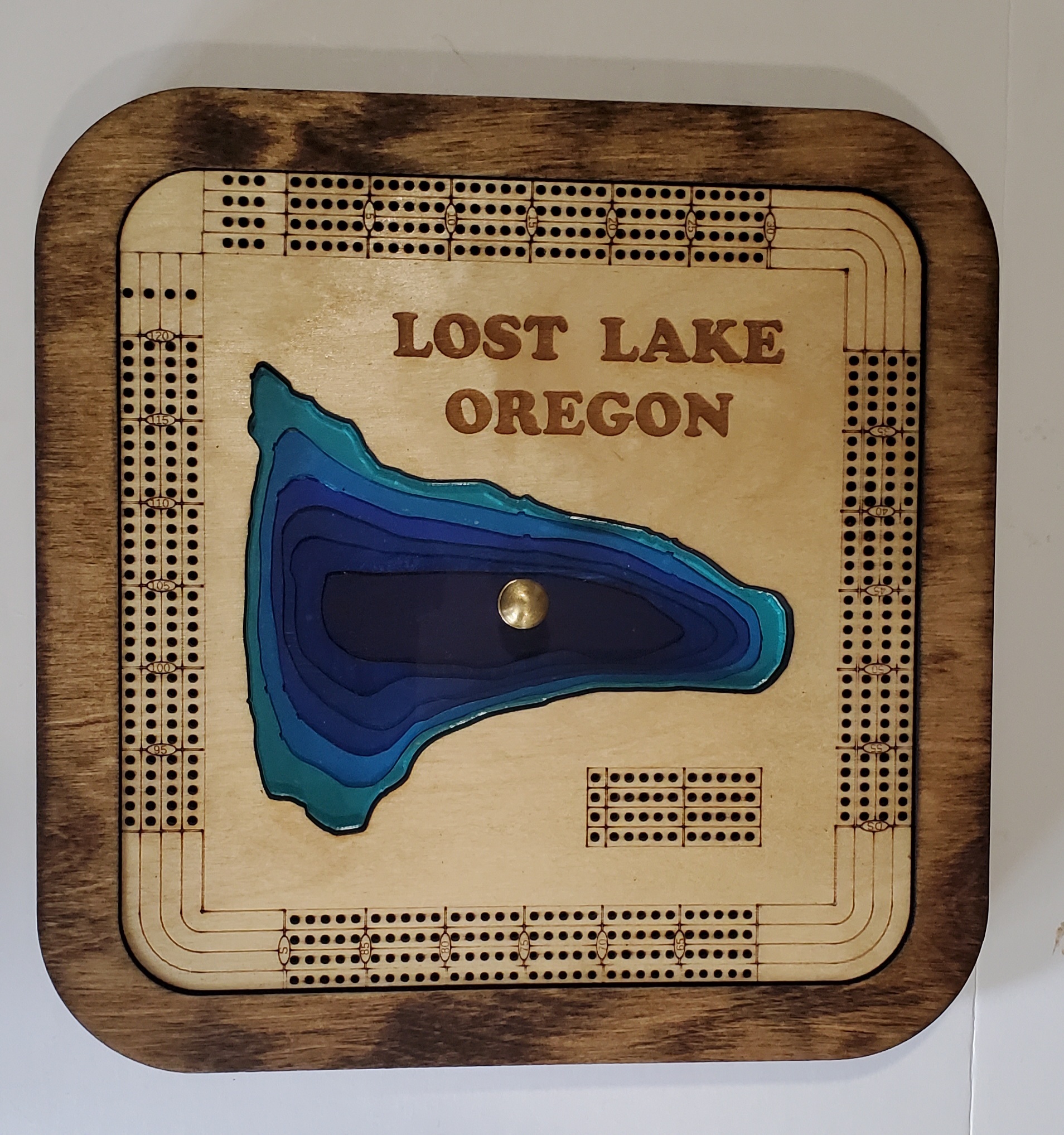 Multiple Layer Lost Lake Cribbage Board