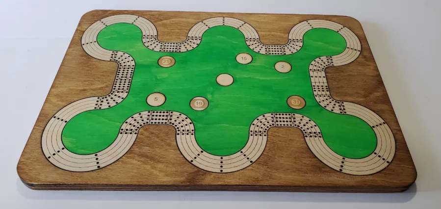 Pool Table Cribbage Board