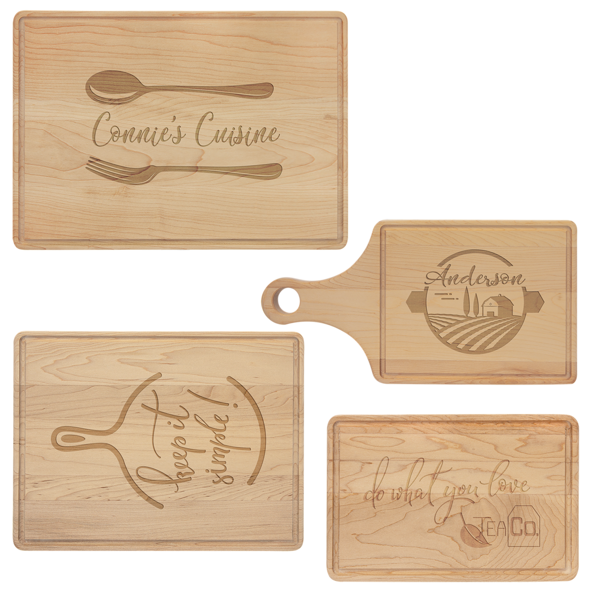 Recipe Engraved on Cutting Board